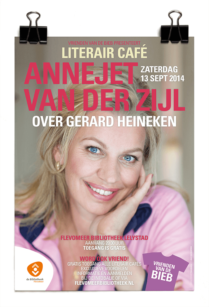 Annajet van der Zijl - Literair Café – Vrienden van de Bieb – Bibliotheek Lelystad - 2014-15