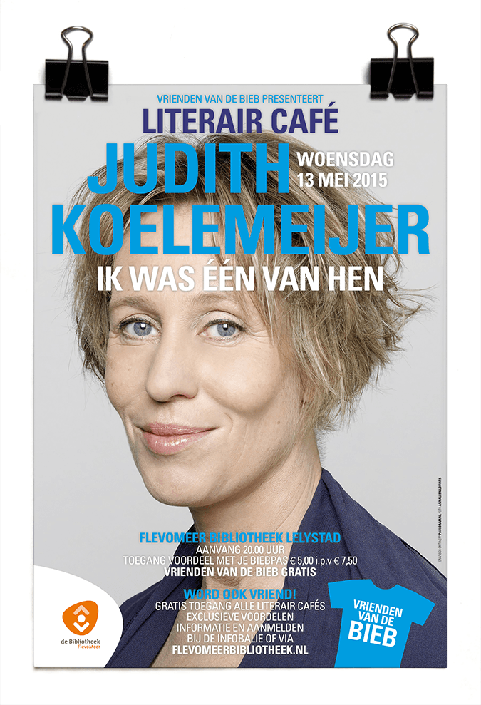 Judith Koelemeijer -Literair Café – Vrienden van de Bieb – Bibliotheek Lelystad - 2014-15