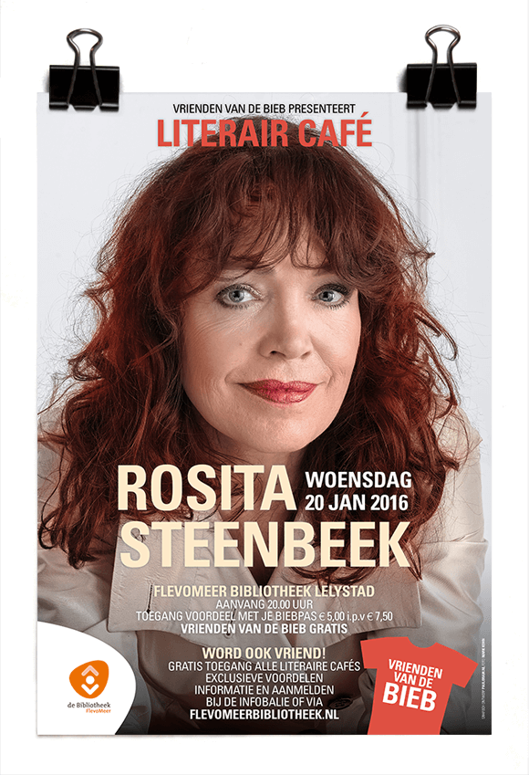 Rosita Steenbeek -Literair Café – Vrienden van de Bieb – Bibliotheek Lelystad - 2015-16