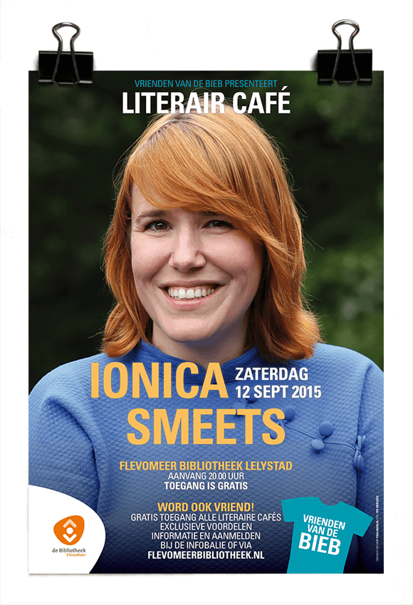 Ionica Smeets -Literair Café – Vrienden van de Bieb – Bibliotheek Lelystad - 2015-16